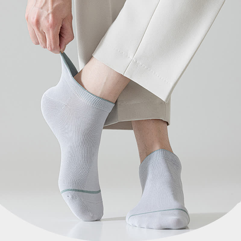 Chaussettes fines absorbantes en coton de couleur unie (5 paires)