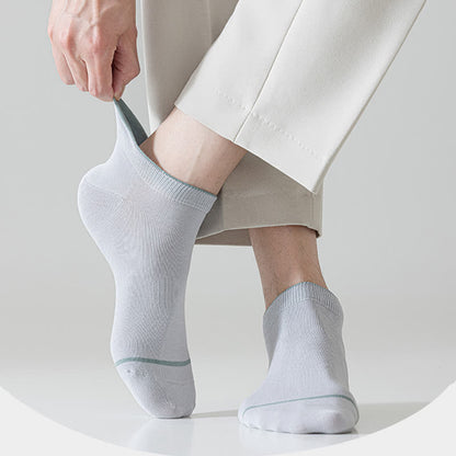 Chaussettes fines absorbantes en coton de couleur unie (5 paires)