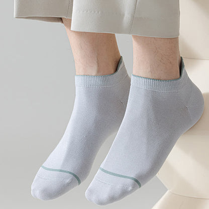 Chaussettes fines absorbantes en coton de couleur unie (5 paires)