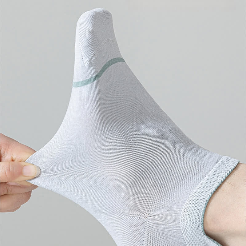 Chaussettes fines absorbantes en coton de couleur unie (5 paires)