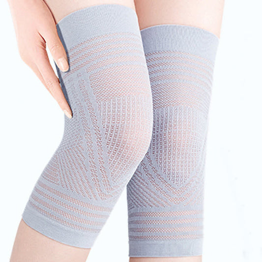 Genouillères tricotées respirantes et hautement élastiques - Gris - XL - image 0