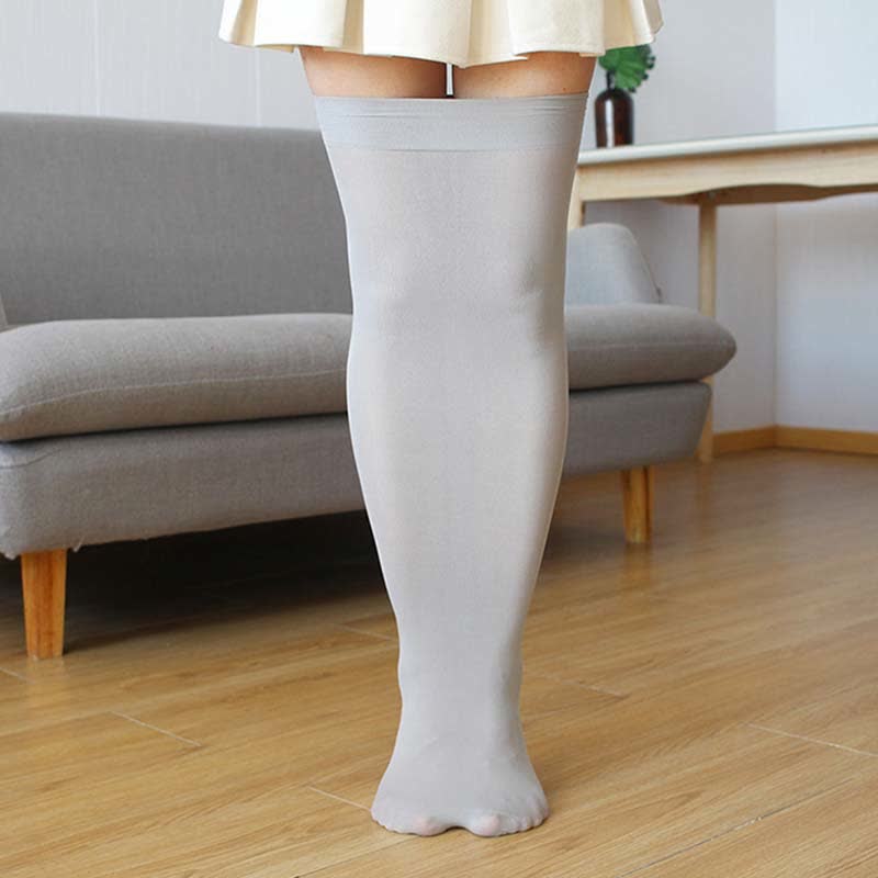 Chaussettes hautes sexy de couleur unie (4 paires)