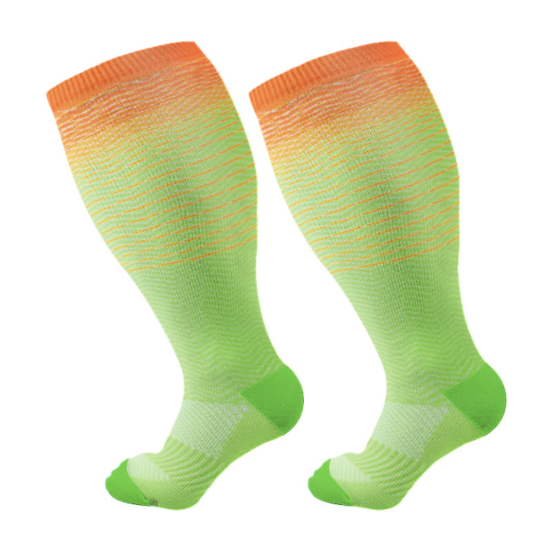 Chaussettes de compression dégradées grande taille - Vert - 4XL - image 8