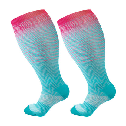 Chaussettes de compression dégradées grande taille (3 paires) - Bleu - 4XL - image 10