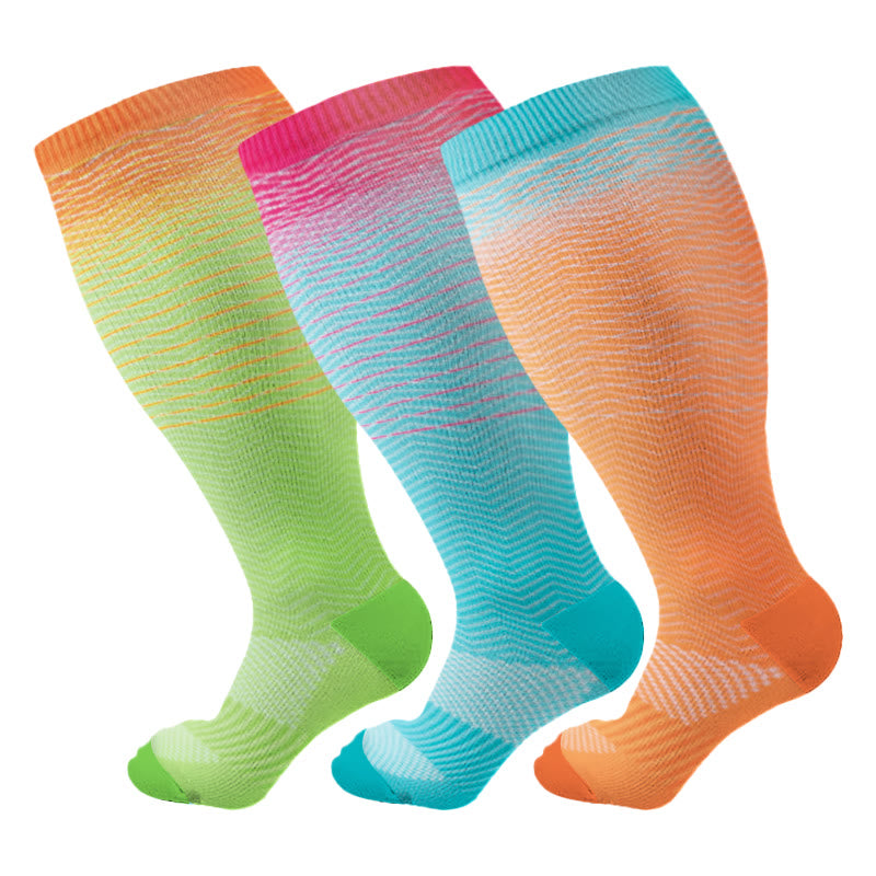 Chaussettes de compression dégradées grande taille