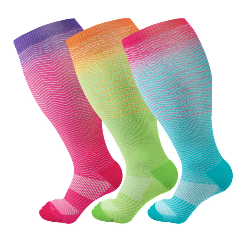Chaussettes de compression dégradées grande taille