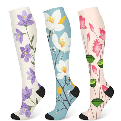 Chaussettes de compression Lotus (3 paires) - Multicolore - S/M - image 5
