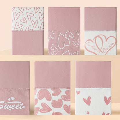 Culotte taille haute en coton imprimé Love (lot de 3)