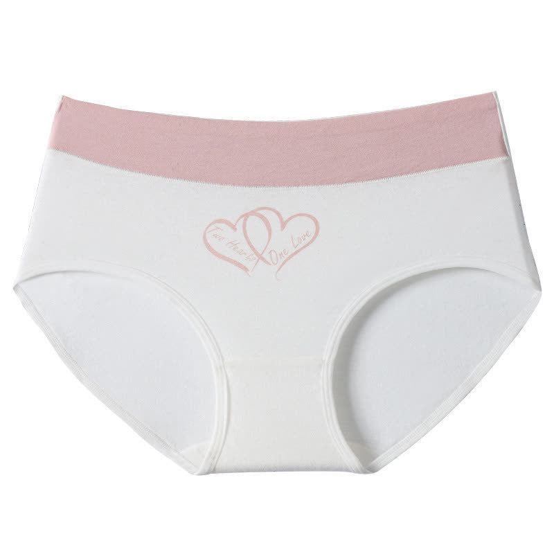 Culotte taille haute en coton imprimé Love (lot de 3)