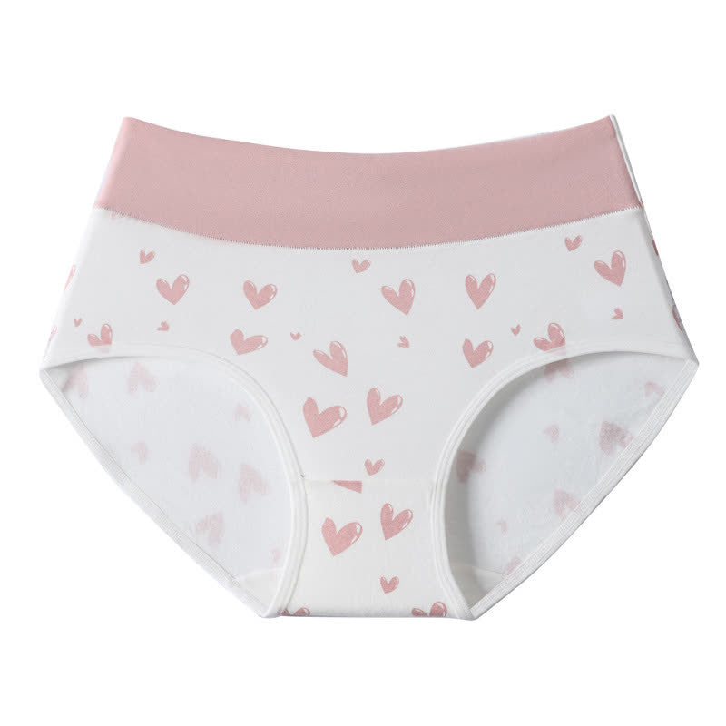 Culotte taille haute en coton imprimé Love (lot de 3)
