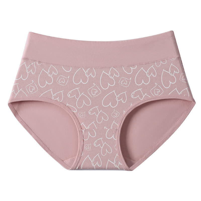 Culotte taille haute en coton imprimé Love (lot de 3) - B - 4XL - image 5