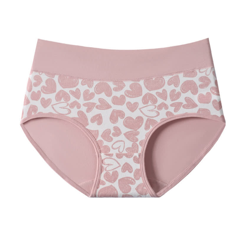 Culotte taille haute en coton imprimé Love (lot de 3)