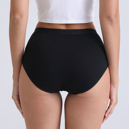 Slip taille haute en coton doux et respirant de couleur unie (lot de 3) - image 9