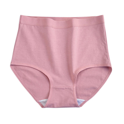 Slip taille haute en coton doux et respirant de couleur unie (lot de 3) - Rose foncé - 3XL - image 3