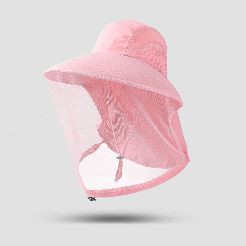 Chapeau bob respirant à large bord et protection solaire - Rose - Taille unique - image 6