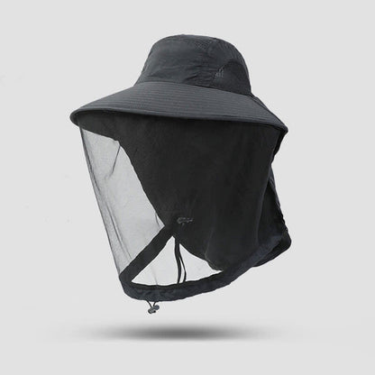 Chapeau bob respirant à large bord et protection solaire - Noir - Taille unique - image 4