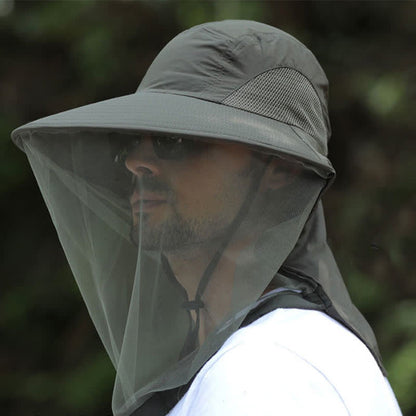 Chapeau bob respirant à large bord et protection solaire