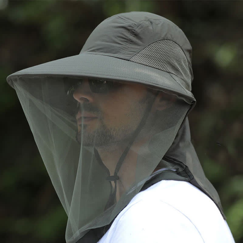 Chapeau bob respirant à large bord et protection solaire - image 0