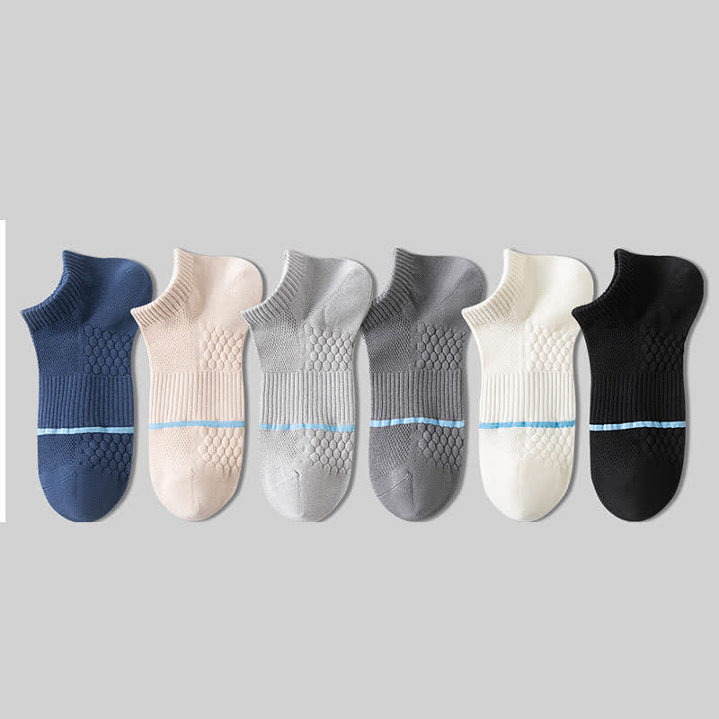 Chaussettes invisibles en maille de coton avec fond en nid d'abeille (6 paires)