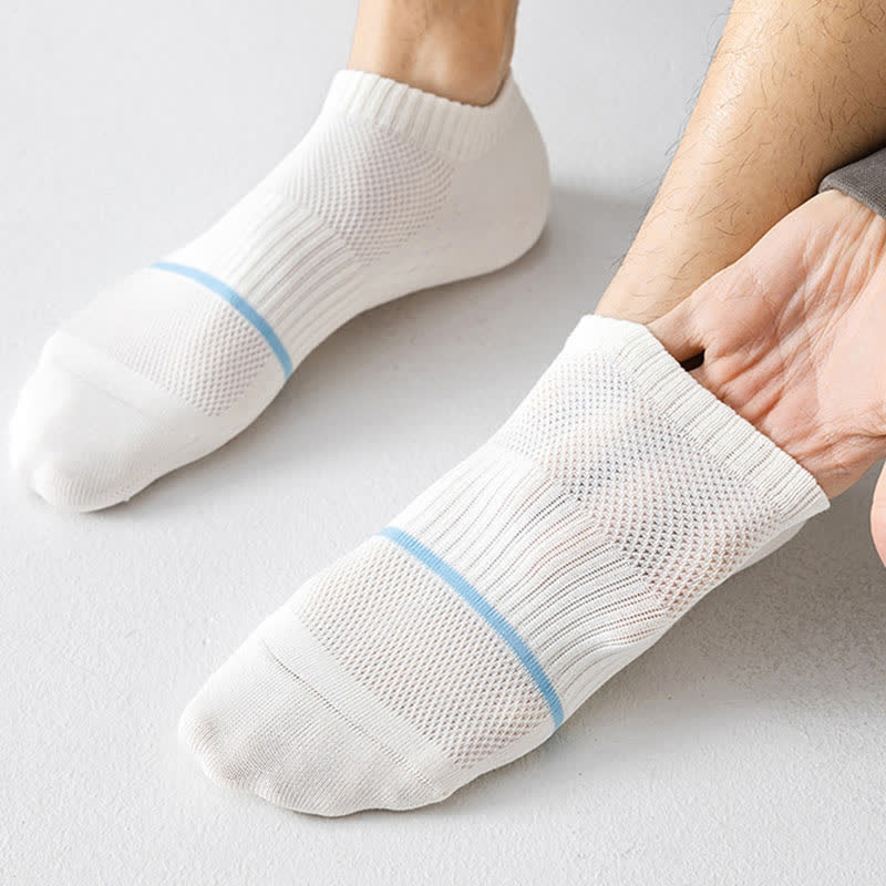 Chaussettes invisibles en maille de coton avec fond en nid d'abeille (6 paires)