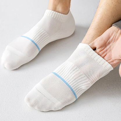 Chaussettes invisibles en maille de coton avec fond en nid d'abeille (6 paires)