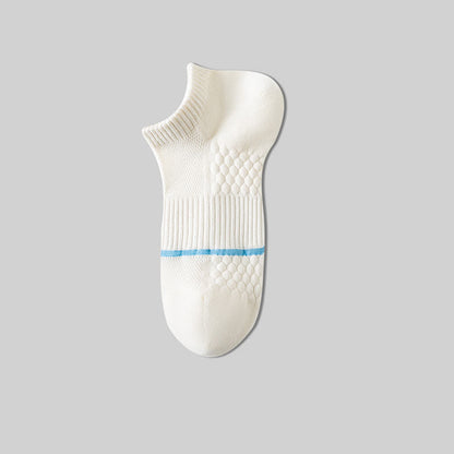 Chaussettes invisibles en maille de coton avec fond en nid d'abeille (6 paires)