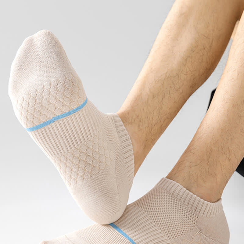 Chaussettes invisibles en maille de coton avec fond en nid d'abeille (6 paires)