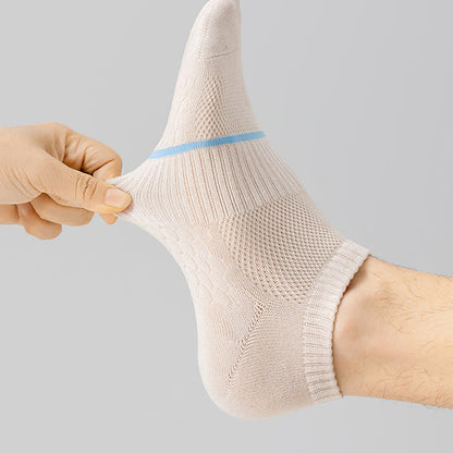 Chaussettes invisibles en maille de coton avec fond en nid d'abeille (6 paires)