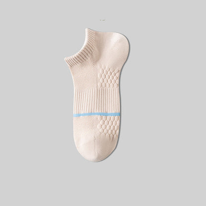 Chaussettes invisibles en maille de coton avec fond en nid d'abeille (6 paires)