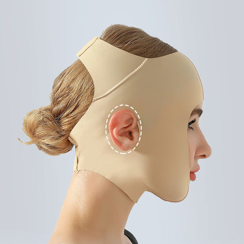 Casque de compression faciale post-opératoire pour le menton