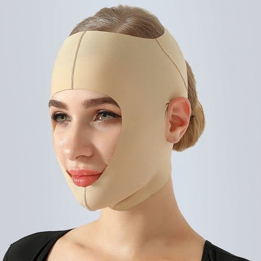 Casque de compression faciale post-opératoire pour le menton