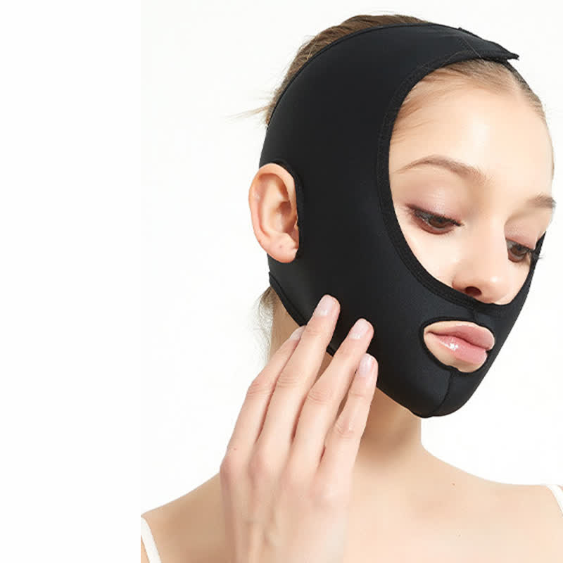 Casque de compression élastique post-opératoire pour lifting facial