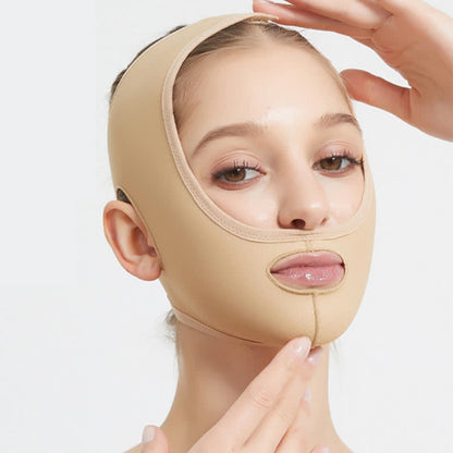 Casque de compression élastique post-opératoire pour lifting facial