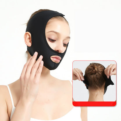 Casque de compression élastique post-opératoire pour lifting facial