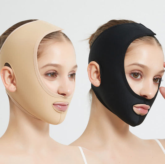 Casque de compression élastique post-opératoire pour lifting facial - image 0