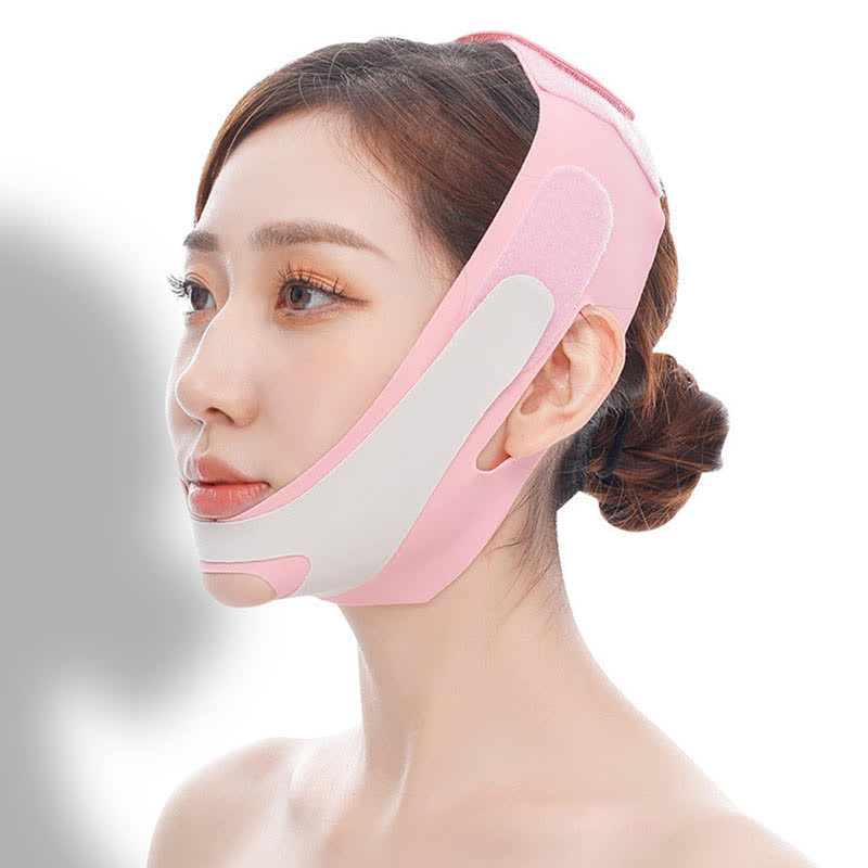 Masque contouring élastique en V - Rose - Taille unique - image 1