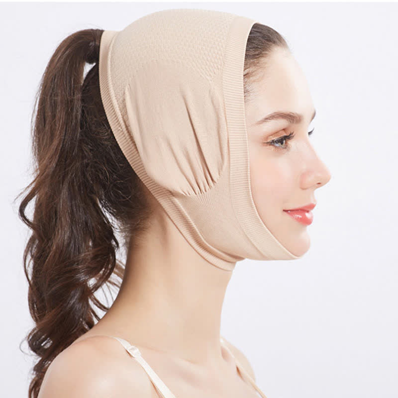 Bande de compression faciale flatteuse et liftante - image 4