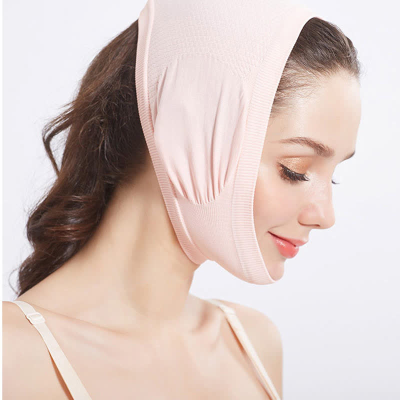Bande de compression faciale flatteuse et liftante - image 1