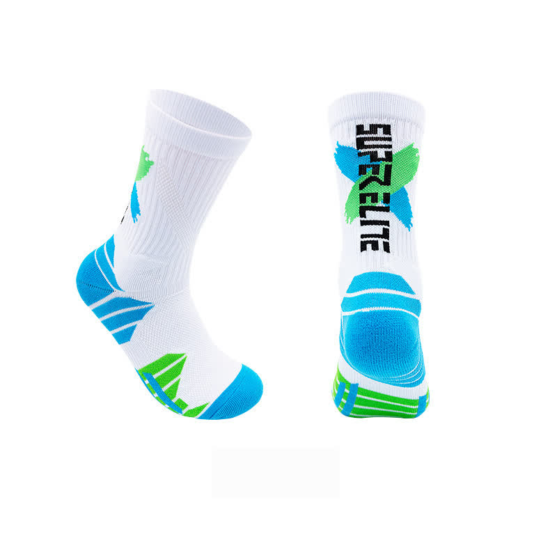 Chaussettes de basket-ball à blocs de couleurs et à maintien rembourré (7 paires)