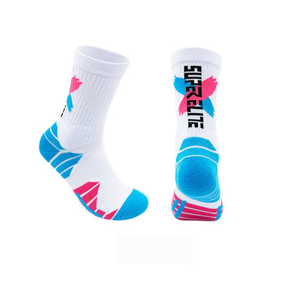 Chaussettes de basket-ball à blocs de couleurs et à maintien rembourré (7 paires)