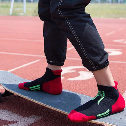 Chaussettes de compression sport à blocs de couleurs (5 paires)