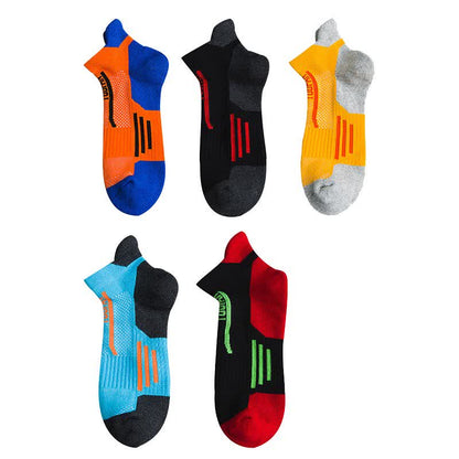 Chaussettes de compression sport à blocs de couleurs (5 paires)