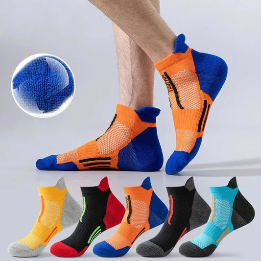 Chaussettes de compression sport à blocs de couleurs (5 paires)