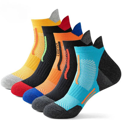 Chaussettes de compression sport à blocs de couleurs (5 paires)