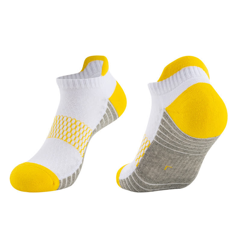 Chaussettes de course respirantes et absorbantes en coton (6 paires) - Jaune - EU35-40 (US2-7) - image 3