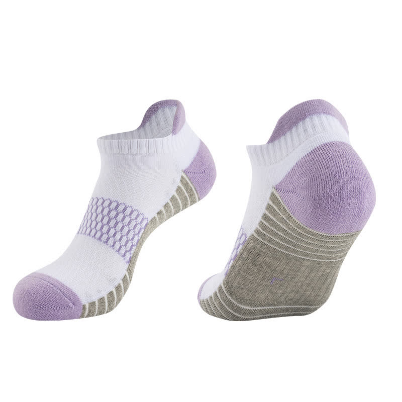 Chaussettes de course respirantes et absorbantes en coton (6 paires) - Violet - EU35-40 (US2-7) - image 6