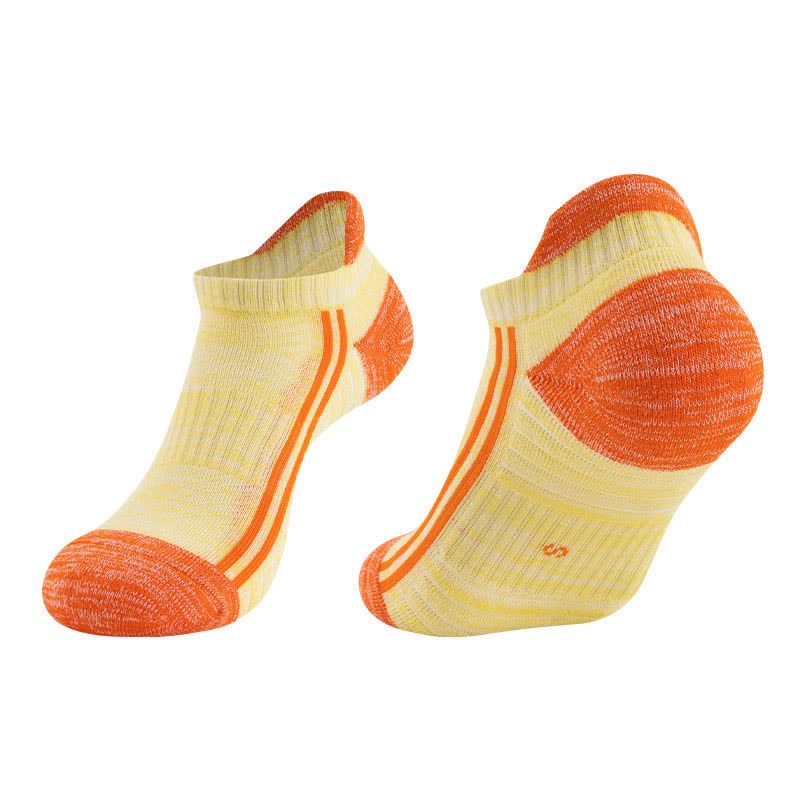 Chaussettes de course respirantes en coton à blocs de couleurs (6 paires) - Jaune - EU35-40 (US2-7) - image 5