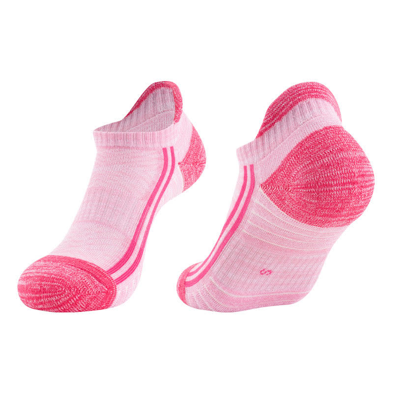 Chaussettes de course respirantes en coton à blocs de couleurs (6 paires) - Rose - EU35-40 (US2-7) - image 1