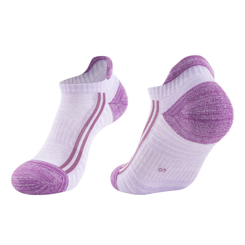 Chaussettes de course respirantes en coton à blocs de couleurs (6 paires) - Violet - EU35-40 (US2-7) - image 4