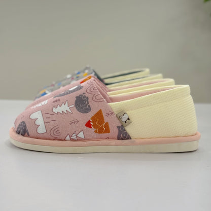 Chaussons d'intérieur antidérapants en toile à imprimé animal mignon - image 2